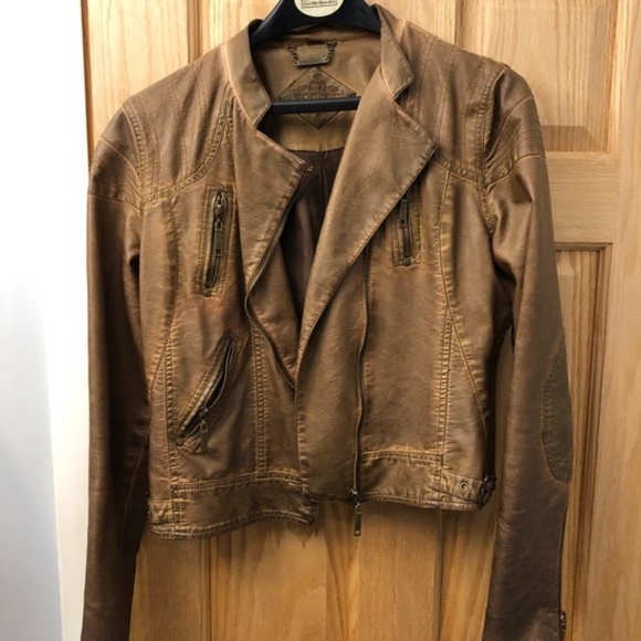 Jou Jou Jackets & Blazers - Vegan Leather Moto Jacket